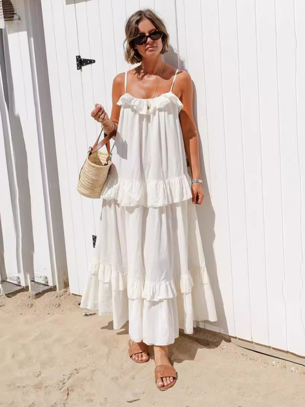 TEEK - Ruffled Long Swing Beach Dress DRESS TEEK K   