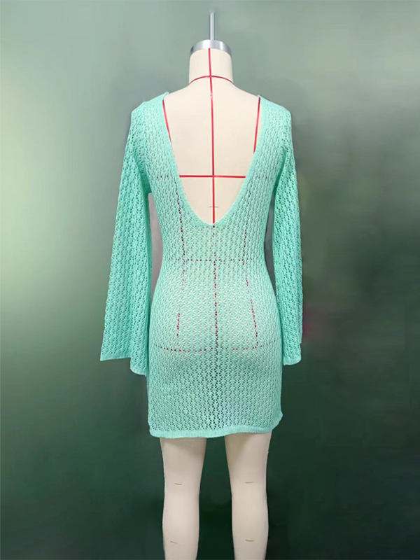 TEEK - Knitted Mesh Cover Up Dress DRESS TEEK K   