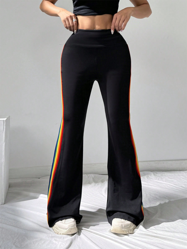 TEEK - High Waist Drape Wide Leg Straight Boot Cut Trousers PANTS TEEK K   