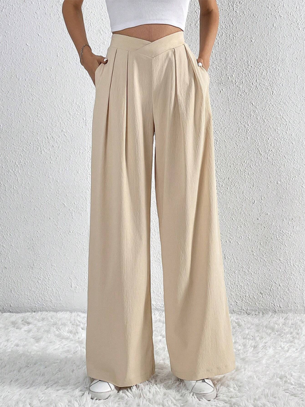 TEEK - Commuter Pleated Casual Wide Leg Pants PANTS TEEK K   