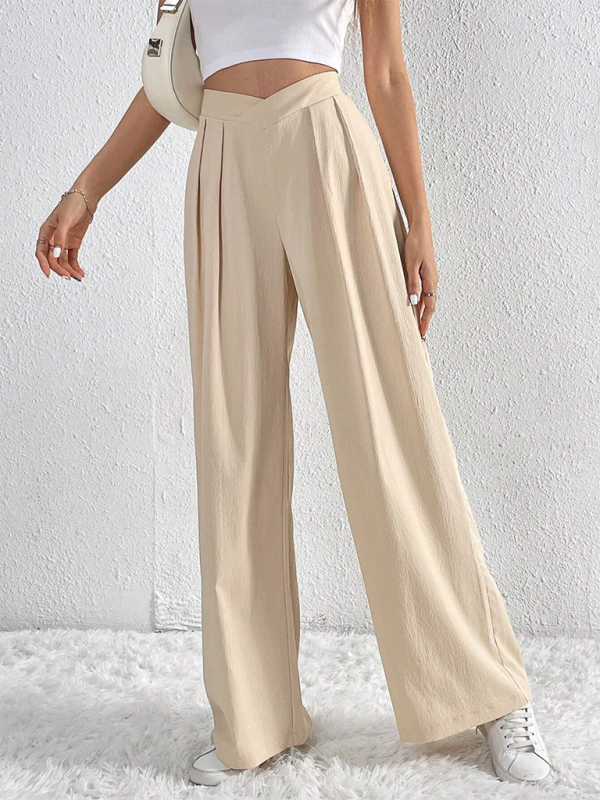 TEEK - Commuter Pleated Casual Wide Leg Pants PANTS TEEK K   