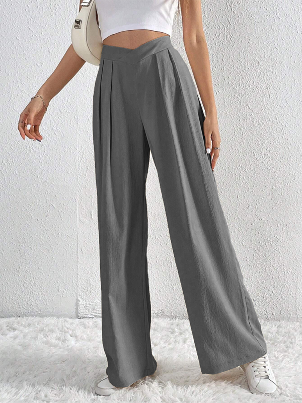 TEEK - Commuter Pleated Casual Wide Leg Pants PANTS TEEK K   