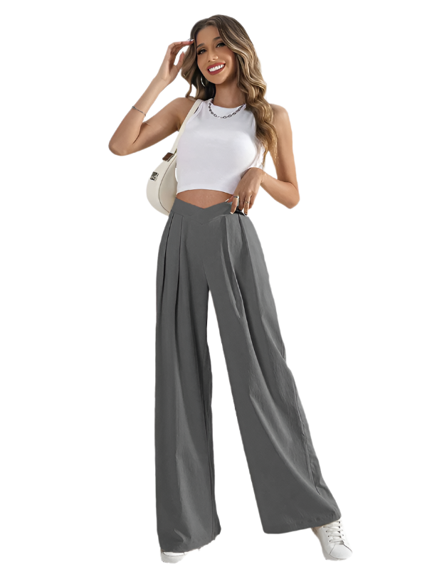 TEEK - Commuter Pleated Casual Wide Leg Pants PANTS TEEK K   