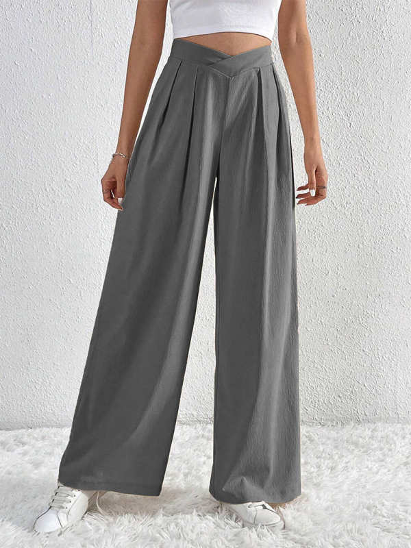 TEEK - Commuter Pleated Casual Wide Leg Pants PANTS TEEK K   