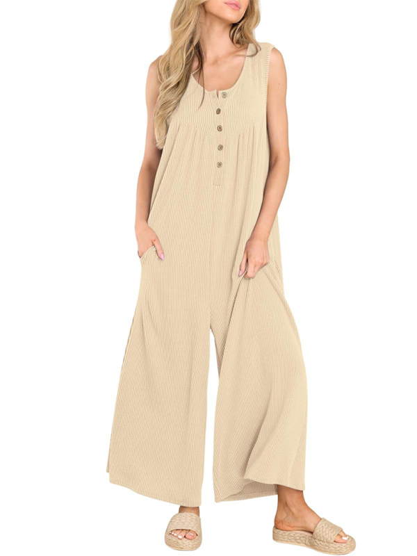 TEEK - Casual Pocketed Buttoned Jumpsuit JUMPSUIT TEEK K   