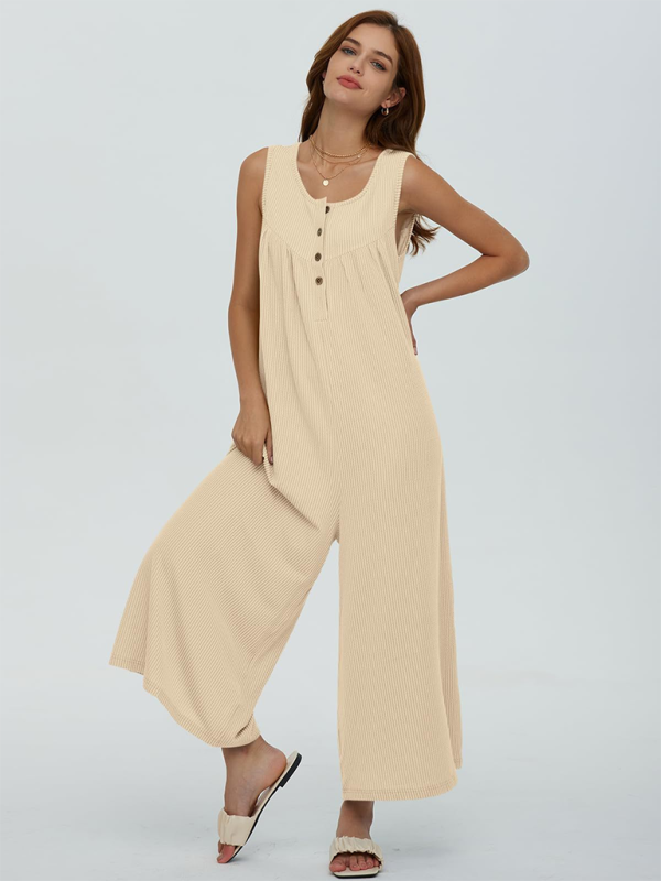 TEEK - Casual Pocketed Buttoned Jumpsuit JUMPSUIT TEEK K   