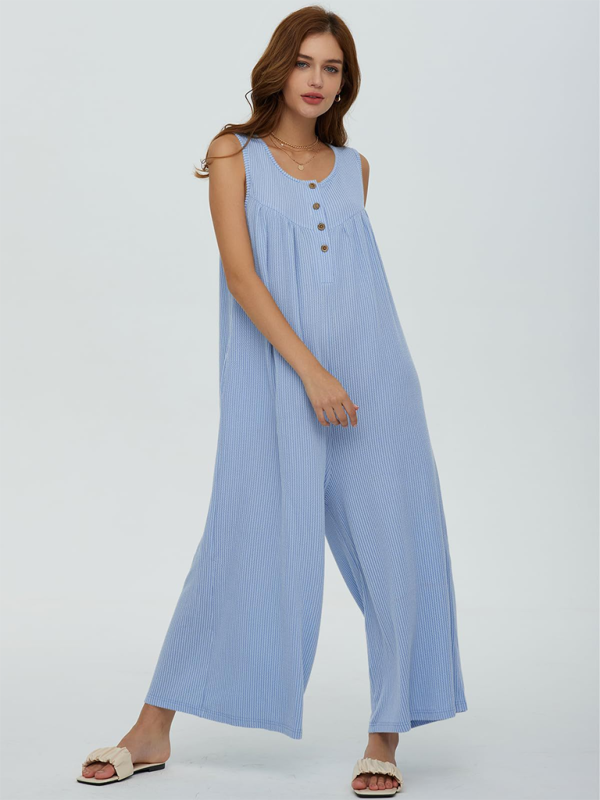 TEEK - Casual Pocketed Buttoned Jumpsuit JUMPSUIT TEEK K   