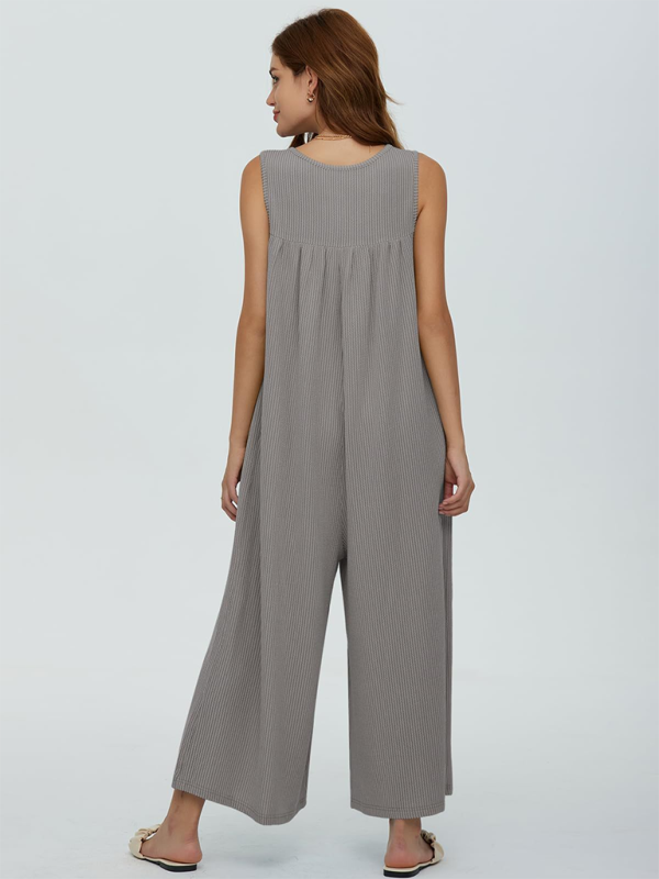 TEEK - Casual Pocketed Buttoned Jumpsuit JUMPSUIT TEEK K   