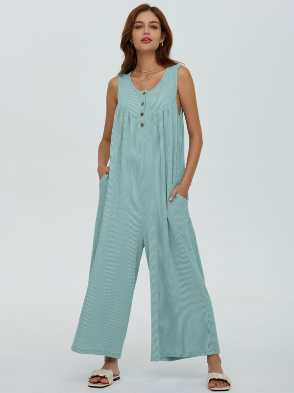 TEEK - Casual Pocketed Buttoned Jumpsuit JUMPSUIT TEEK K   