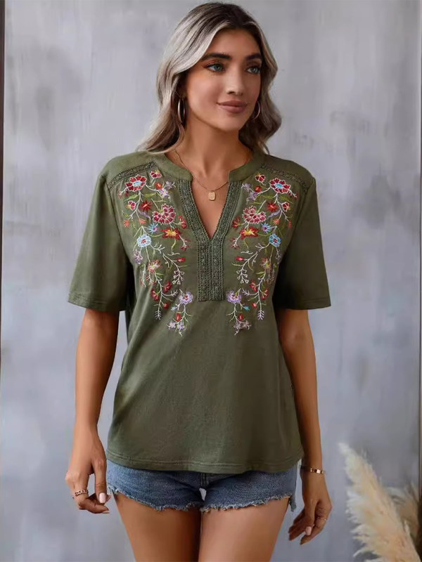 TEEK - Embroidery Stitching Lace Top TOPS TEEK K