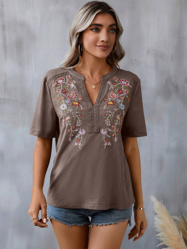 TEEK - Embroidery Stitching Lace Top TOPS TEEK K