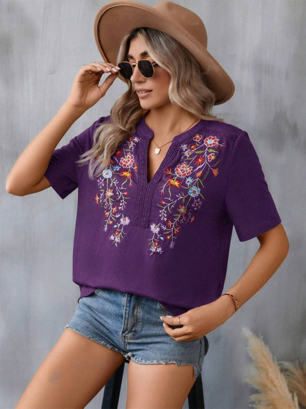 TEEK - Embroidery Stitching Lace Top TOPS TEEK K