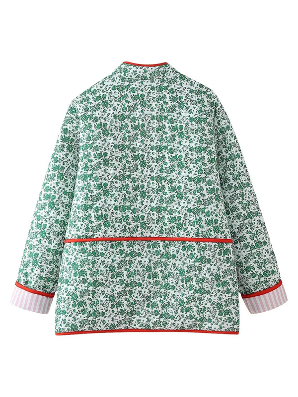 TEEK - Retro Green Floral Patchwork Cotton Jacket JACKET TEEK K