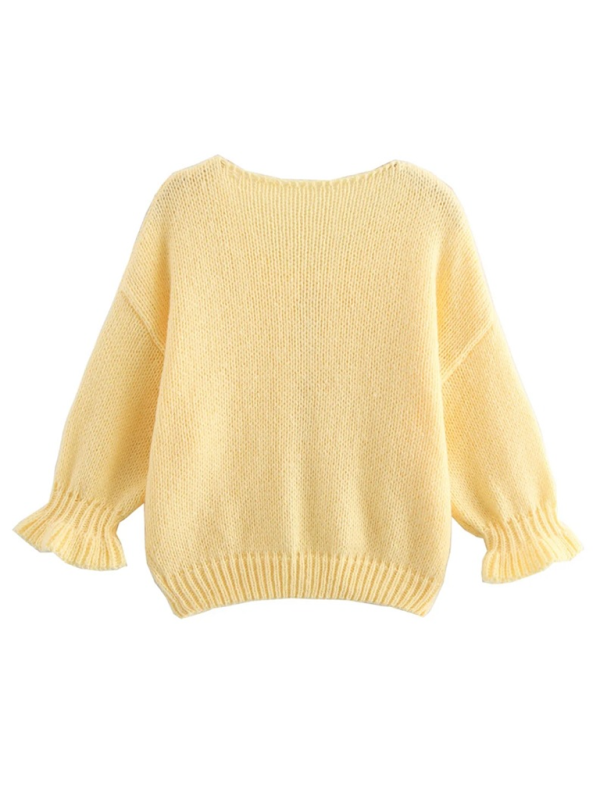 TEEK - Yellow Knit Sweater Vest SWEATER TEEK K   