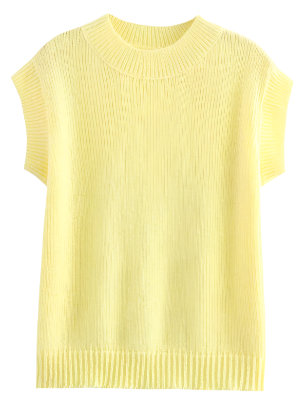 TEEK - Yellow Knit Sweater Vest SWEATER TEEK K   