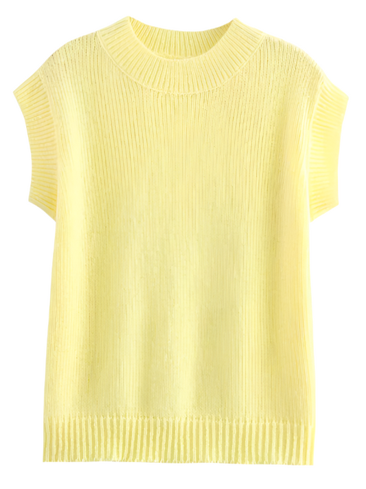 TEEK - Yellow Knit Sweater Vest SWEATER TEEK K   