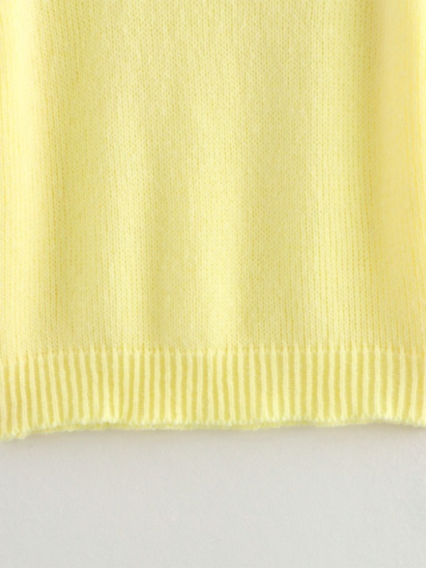 TEEK - Yellow Knit Sweater Vest SWEATER TEEK K   