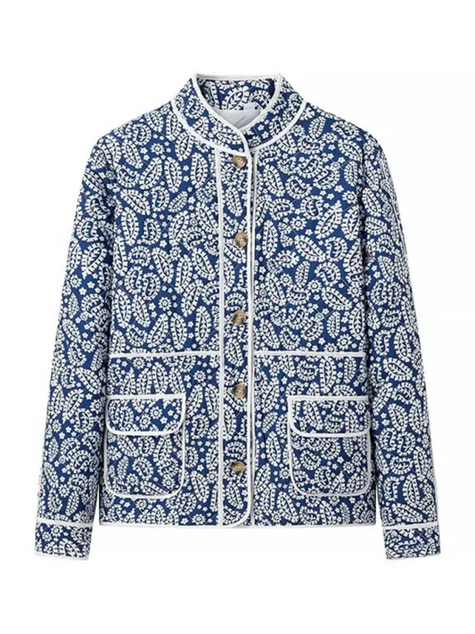 TEEK - Blue Lapel Button Down Cotton Jacket JACKET TEEK K   