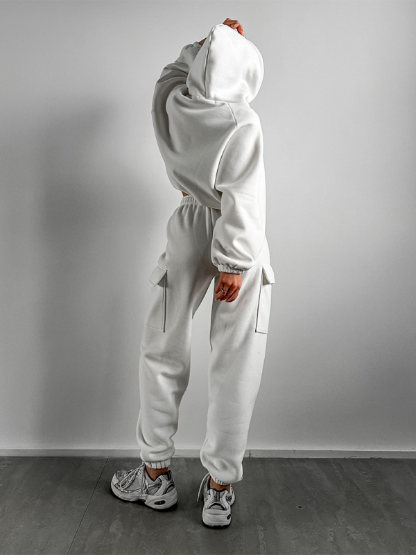 TEEK - Hooded Front Pouch Sports Casual Sweatsuit Set SET TEEK K   