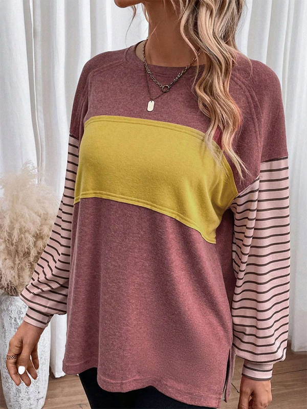 TEEK - Striped Color Collision Long Sleeve Top TOPS TEEK K   