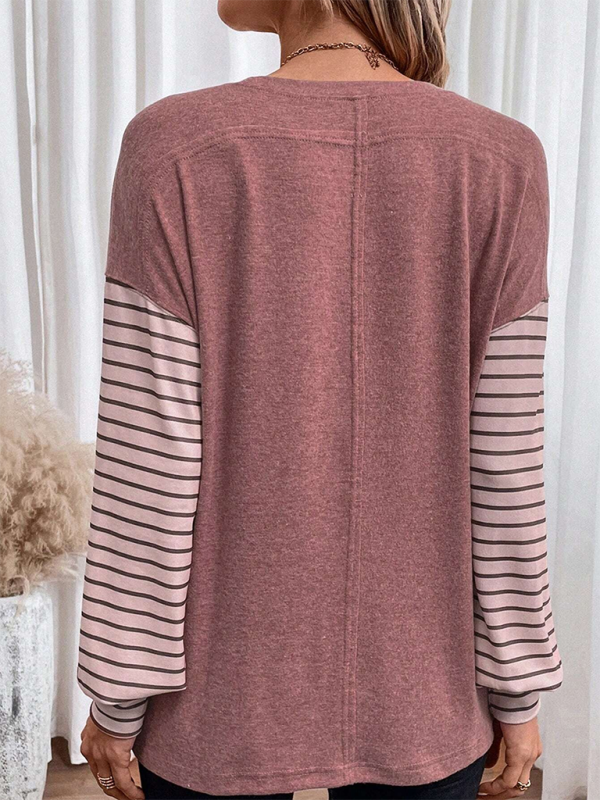 TEEK - Striped Color Collision Long Sleeve Top TOPS TEEK K   