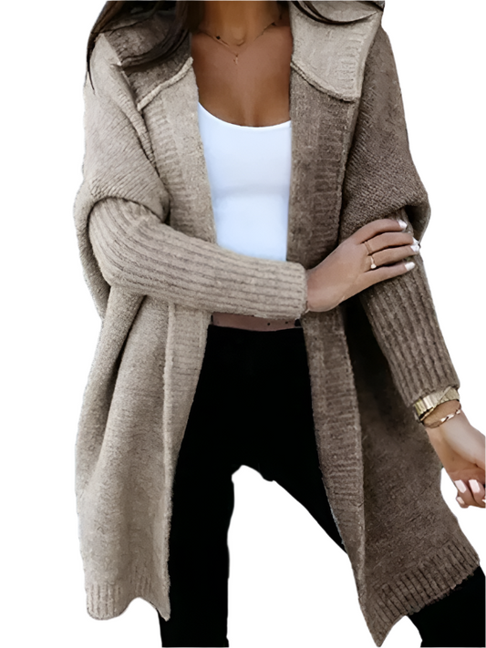 TEEK - Open Hooded Loose Knitted Sweater Cardigan SWEATER TEEK K Khaki S
