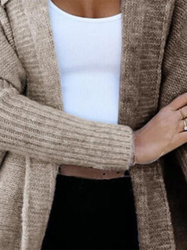 TEEK - Open Hooded Loose Knitted Sweater Cardigan SWEATER TEEK K