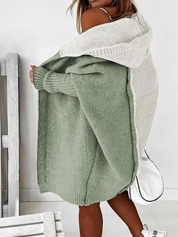 TEEK - Open Hooded Loose Knitted Sweater Cardigan SWEATER TEEK K