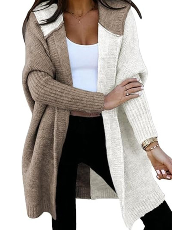 TEEK - Open Hooded Loose Knitted Sweater Cardigan SWEATER TEEK K Pattern8 S