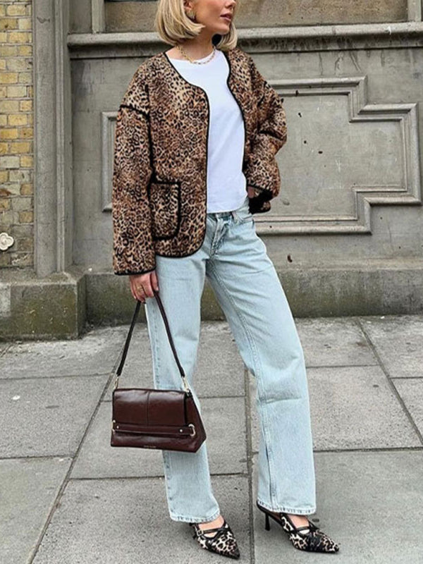 TEEK - Leopard Printed Short Jacket JACKET TEEK K