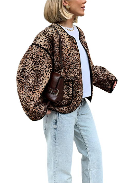 TEEK - Leopard Printed Short Jacket JACKET TEEK K