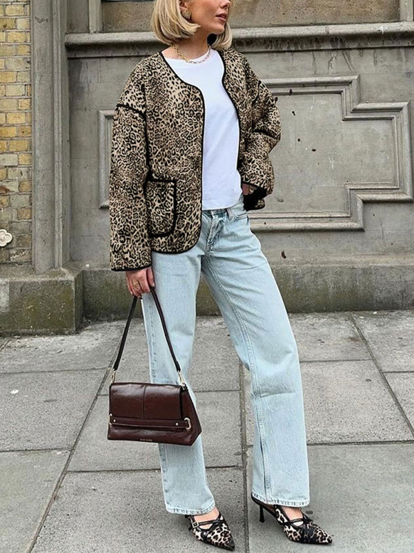 TEEK - Leopard Printed Short Jacket JACKET TEEK K