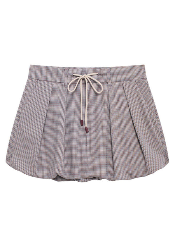 TEEK - Spiced Drawstring Lantern Mini Skirt SKIRT TEEK K Misty Grey XS