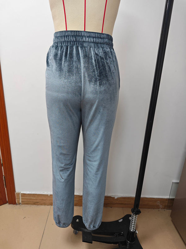 New autumn and winter versatile elastic waist casual pants  kakaclo   