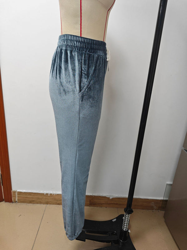 New autumn and winter versatile elastic waist casual pants  kakaclo   