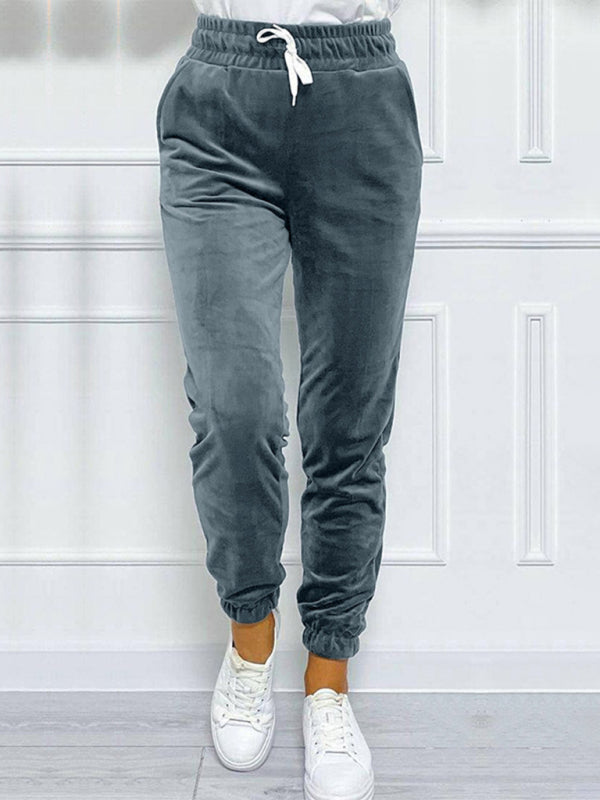 New autumn and winter versatile elastic waist casual pants  kakaclo   