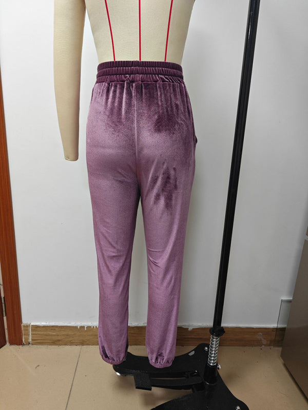 New autumn and winter versatile elastic waist casual pants  kakaclo   