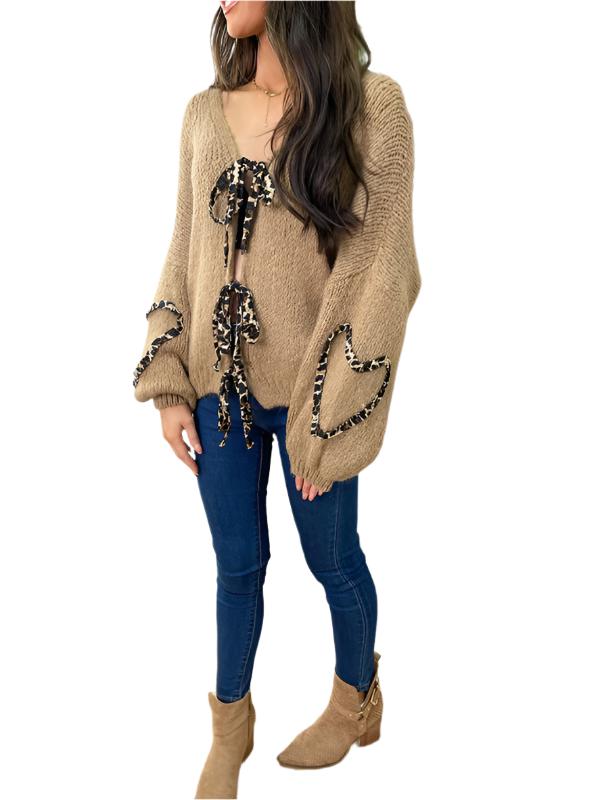 TEEK - Sweater Cardigan Loose Long-Sleeved Sweater TOPS TEEK K Khaki S