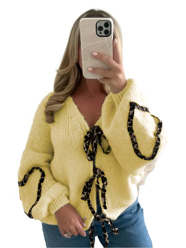 TEEK - Sweater Cardigan Loose Long-Sleeved Sweater TOPS TEEK K Yellow S