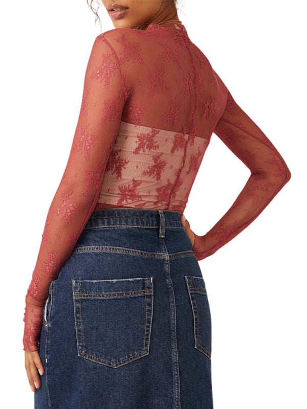 TEEK - Breathable Lace Mesh Multicolor Top TOPS TEEK K