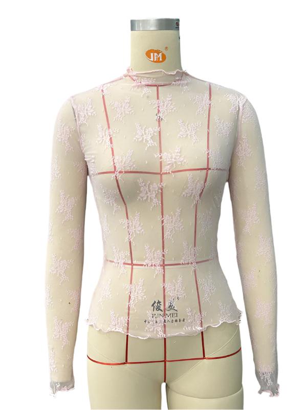TEEK - Breathable Lace Mesh Multicolor Top TOPS TEEK K Pink S