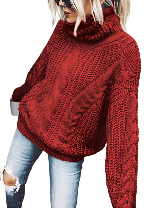 TEEK - Turtleneck Knitted Sweater SWEATER TEEK K Red S