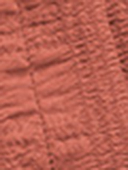 TEEK - Brick Red Tank Textured Pleated Dress DRESS TEEK K