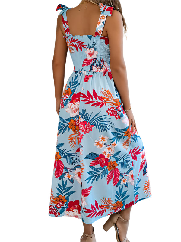 TEEK - Flower Shoulder Tie Tank Dress DRESS TEEK K