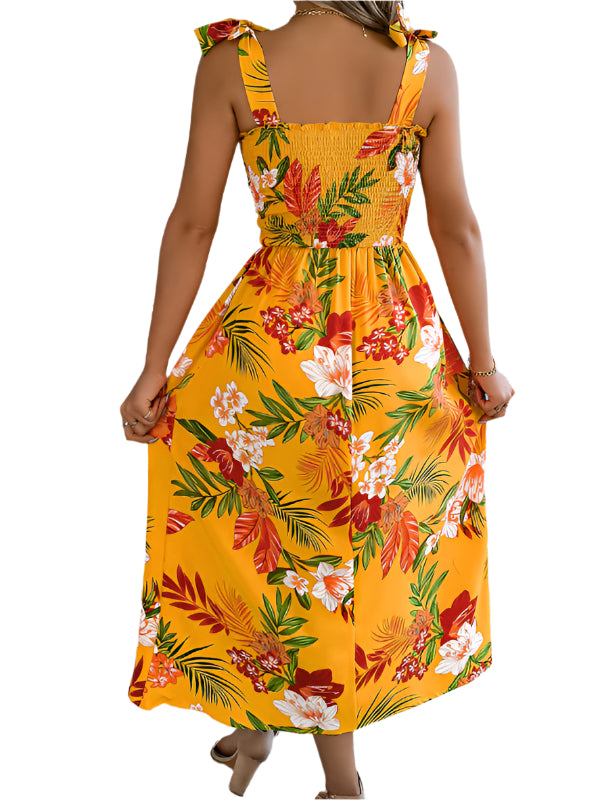 TEEK - Flower Shoulder Tie Tank Dress DRESS TEEK K