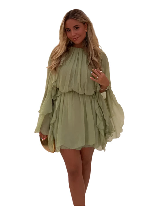 TEEK - Green Layered Ruffle Dress DRESS TEEK K S