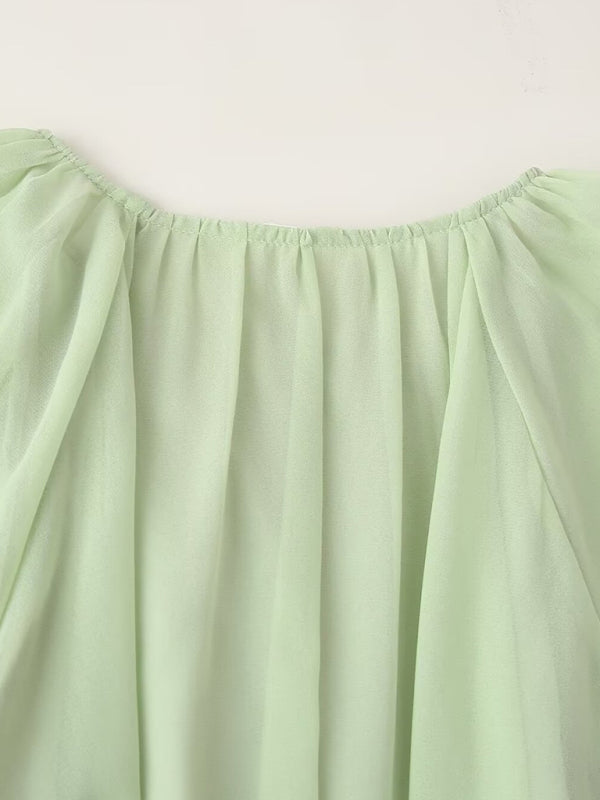TEEK - Green Layered Ruffle Dress DRESS TEEK K