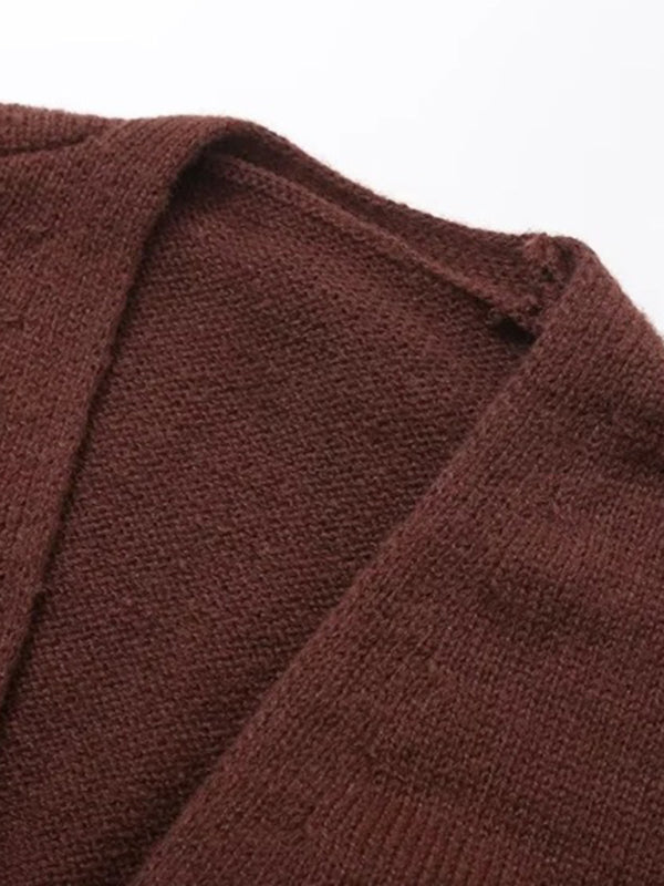 TEEK - V-Neck Button-Down Cardigan SWEATER TEEK K