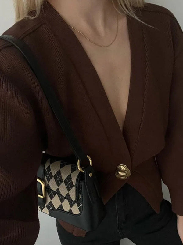 TEEK - V-Neck Button-Down Cardigan SWEATER TEEK K