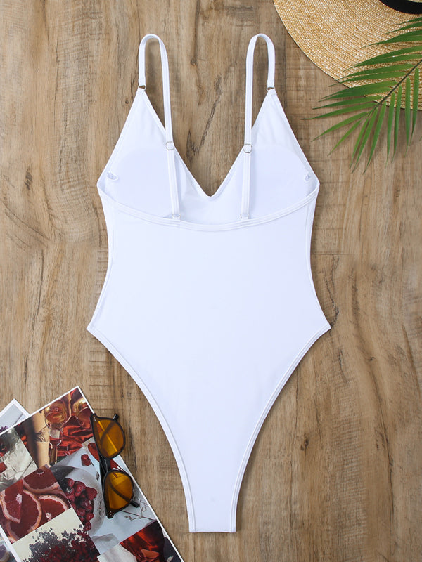 TEEK - Simple Low Dip One-Piece Swimsuit SWIMWEAR TEEK K